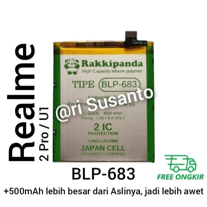 Baterai Rakkipanda BLP683 BLP-683 for Oppo F9/Realme 2 Pro/Realme U1 IQB