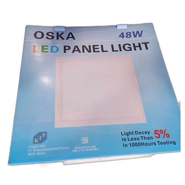 Lampu LED Panel Light OSKA 48w Lampu Plafon Kotak inbow Tempel 48 watt