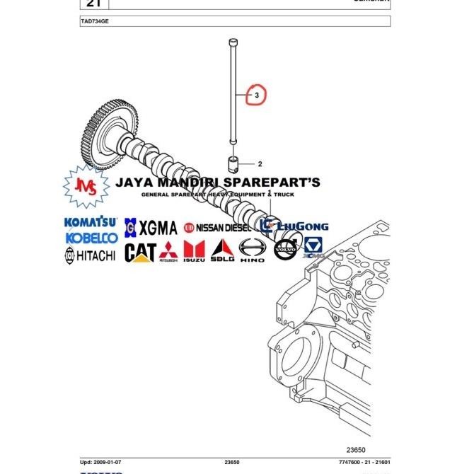 VOLVO TAD734GE Mesin Diesel Generator Berkualitas Tinggi