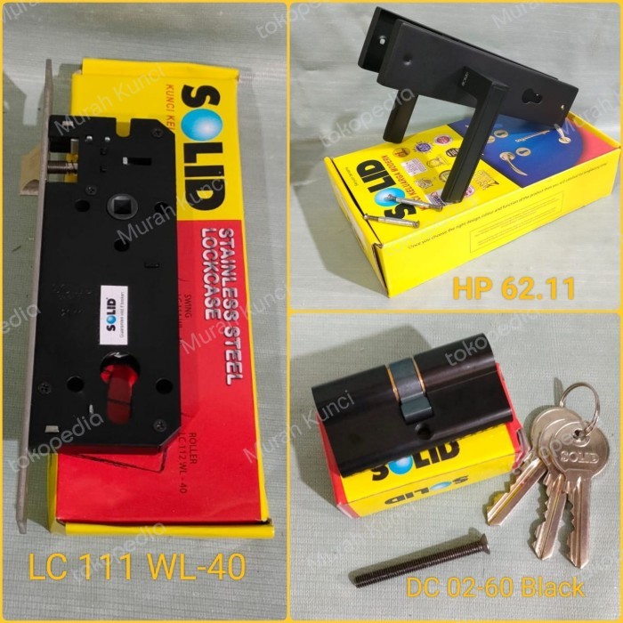 SOLID KOMPLIT SET HP 62.11 - Kunci pintu SOLID HP 62.11 KOMPLIT SET