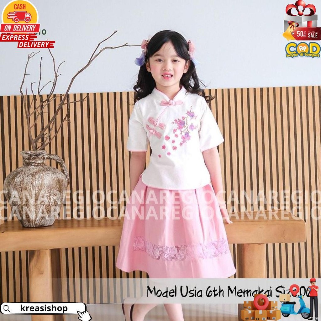 Baju Imlek Cheongsam Anak Perempuan Baju Cina Cheongsam D Terlaris