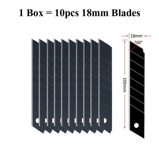 

Deli Mata Pisau Cutter Knife Blade Alloy Steel SK4 18mm 10 PCS - DL-DP183