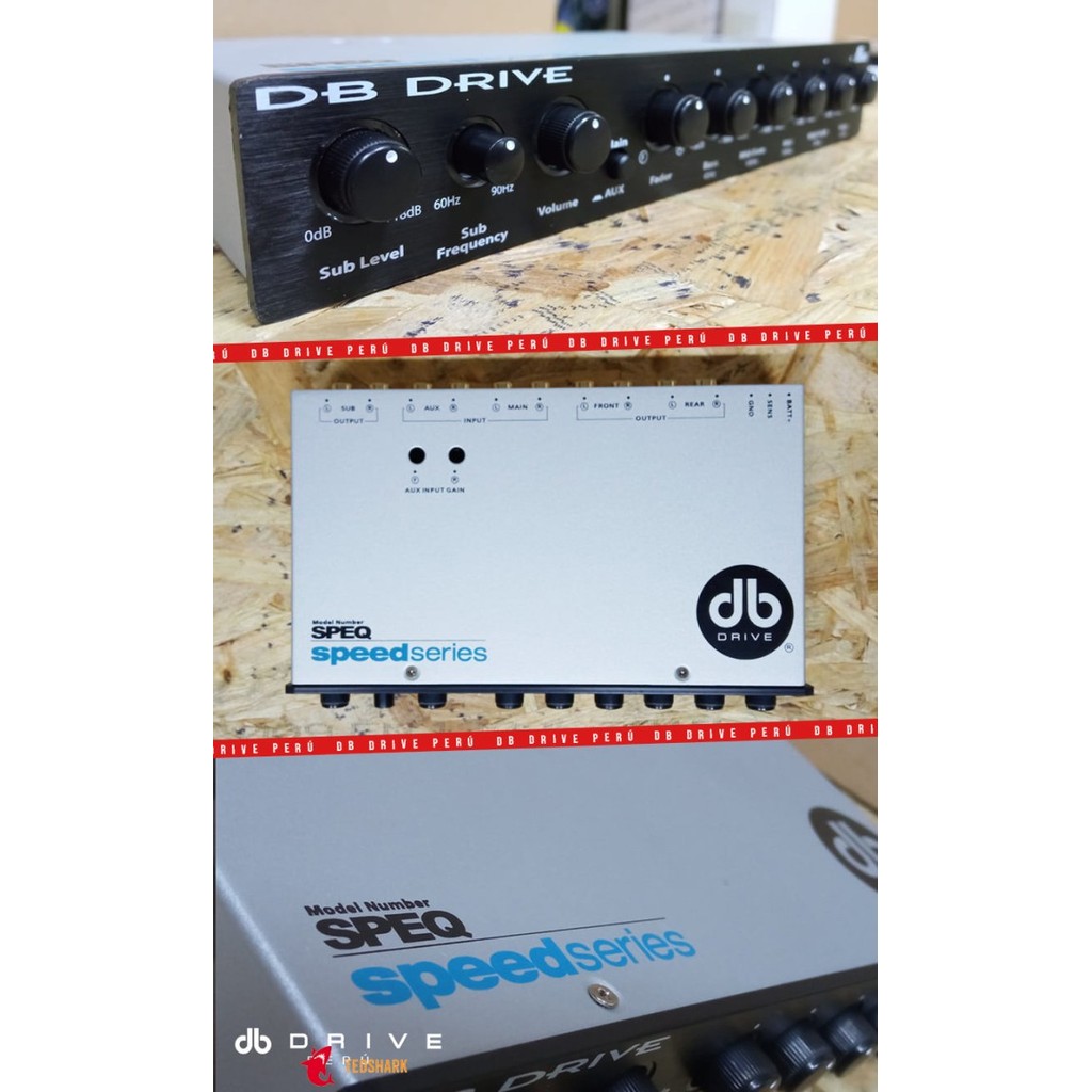 DB DRIVE SPEEDSERIES SPEQ Five Bands of Stereo Equalizer Vol Gain 8V