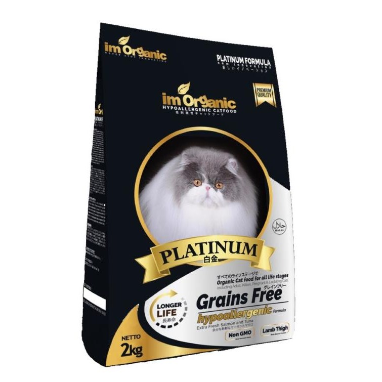 

NEW IM ORGANIC PLATINUM GRAINS FREE HYPOALLERGENIC 2KG DAN 8KG