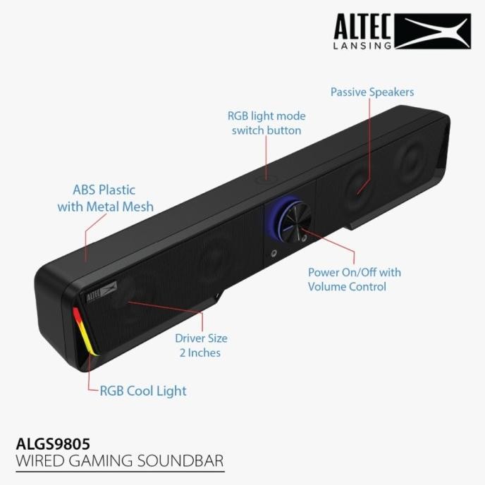 SPEAKER ALTEC LANSING SOUNDBAR ALGS9805 ORIGINAL DAN TERPERCAYA