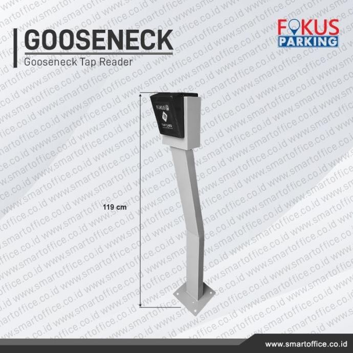 Tiang Gooseneck Tap Reader RFID Portal Otomatis Perumahan Cat Coating