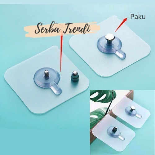 Gantungan Tempel Ajaib Hook Magic Screw Baut Paku Tempelan Dinding
