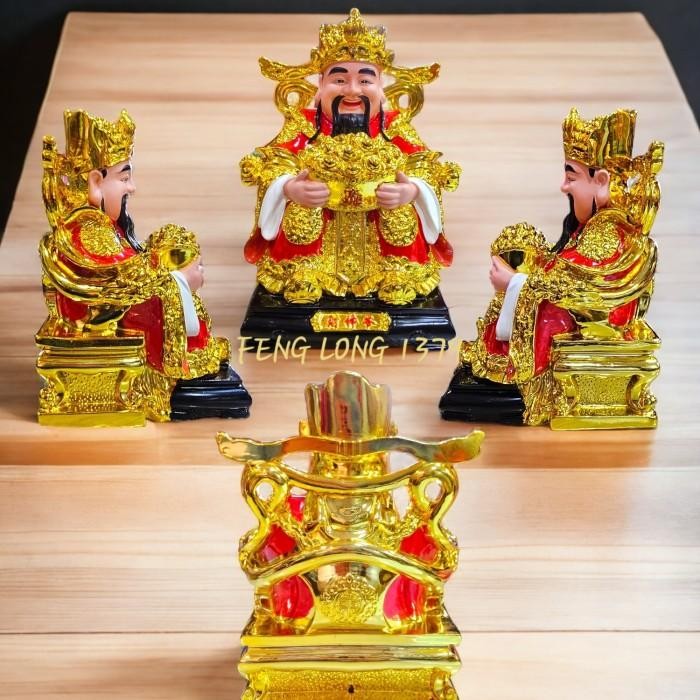 Rupang Patung Fiber Dewa Rejeki / Cai Shen Ye 8 Inch