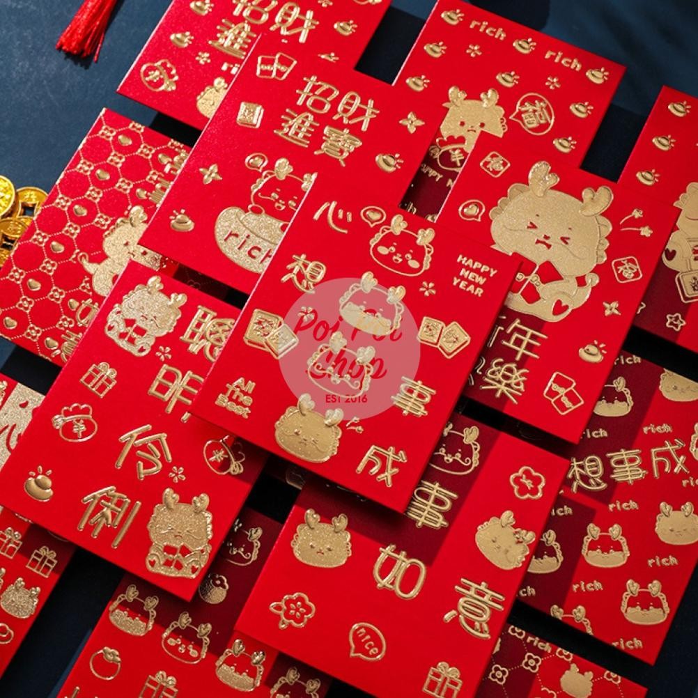 

GHT Angpao Imlek Ular 2025 Isi 36 Premium Merah Emas Set Pendek Premium Kartun Karakter Shio Ular Angpau Ampau Hongbao Kartun Grosir Murah isi 6 Tebal Motif Karakter Berkualitas Bahan Terbaik
