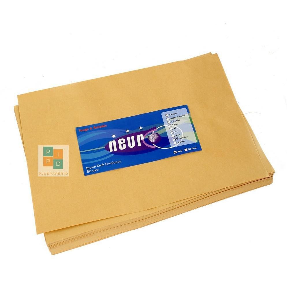 

GHT NEURO - Amplop Coklat Ukuran Super Map ( 29 x 39,5 cm ) Seal - Pack