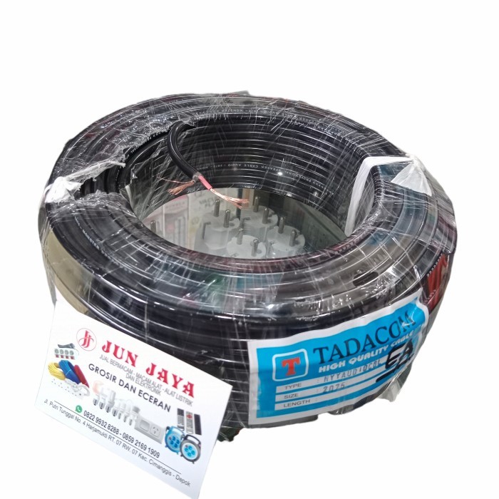 BERGARANSI Kabel Listrik/audio serabut tebal TADACOM HYO 2 x 0.75 - 1rol 45 Meter