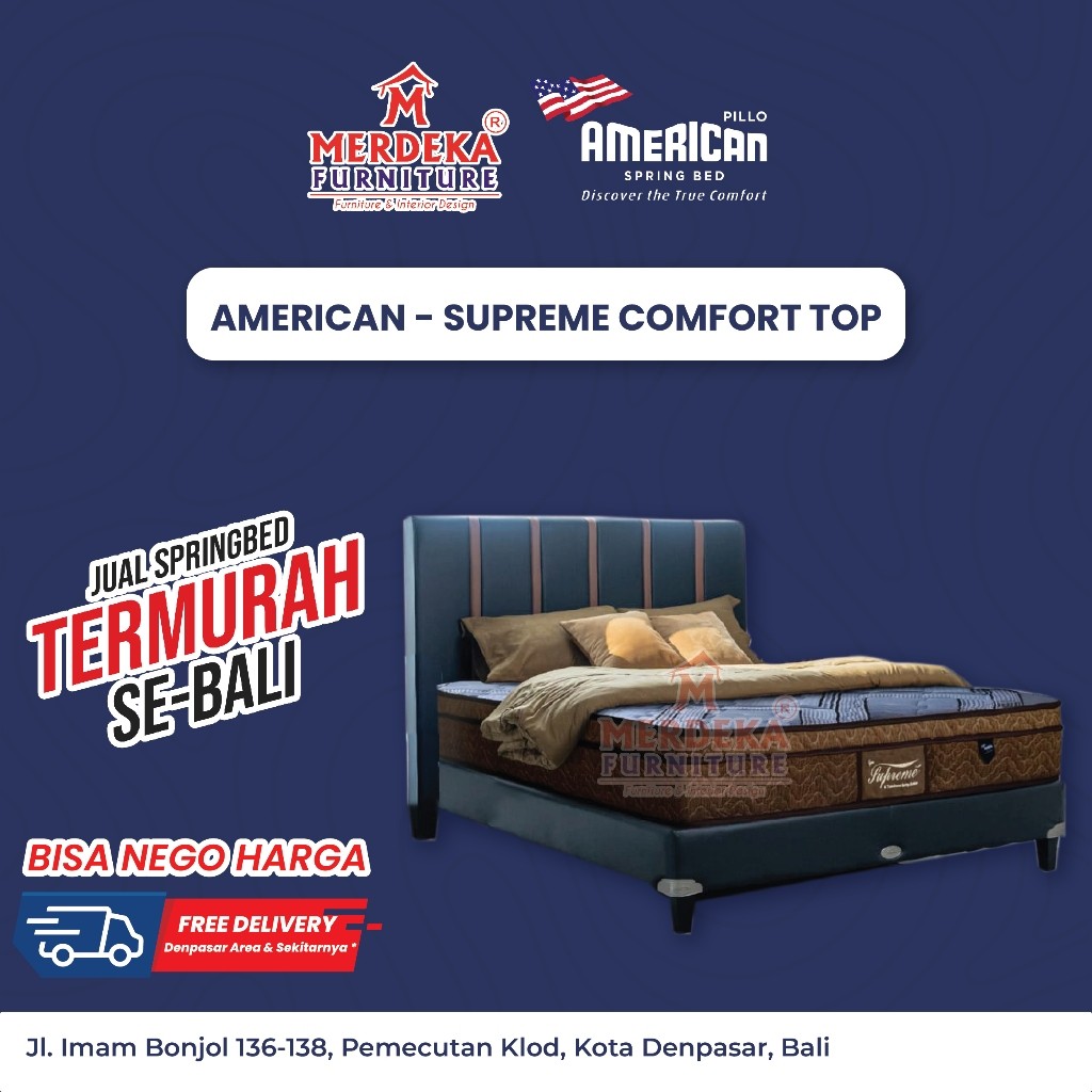 Kasur American ~ Supreme Comfort Top Spring Bed 160x200
