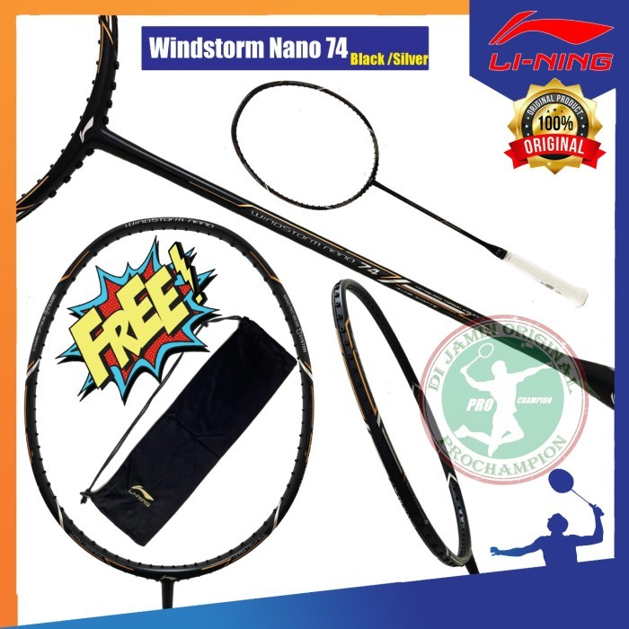 Murah LINING WINDSTORM NANO 74 RAKET BADMINTON ORIGINAL Non COD
