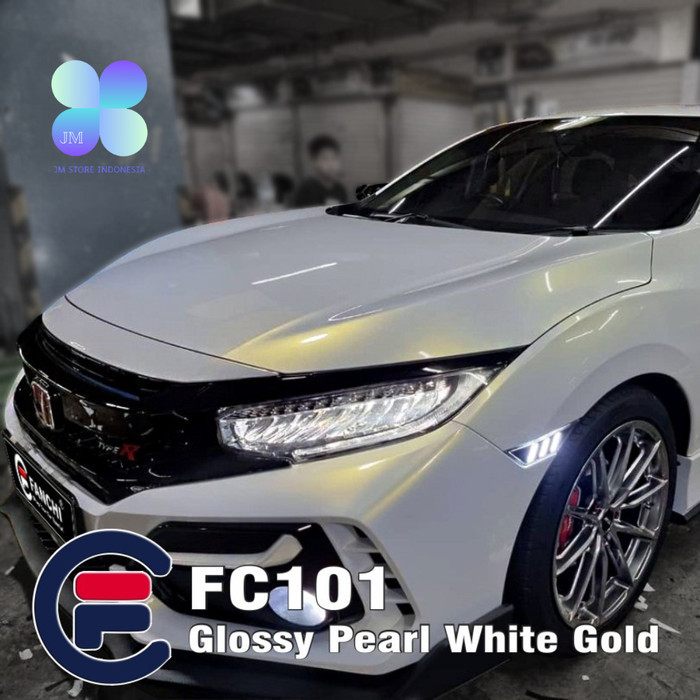 Stiker Skotlet Roll Pearl Putih Lembayung Mutiara Glossy Bunglon 9 Meter Bebas Ongkir