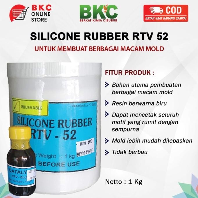 

Promo SILICONE RUBBER RTV-52 Untuk Membuat Berbagai Macam Model Mold COD