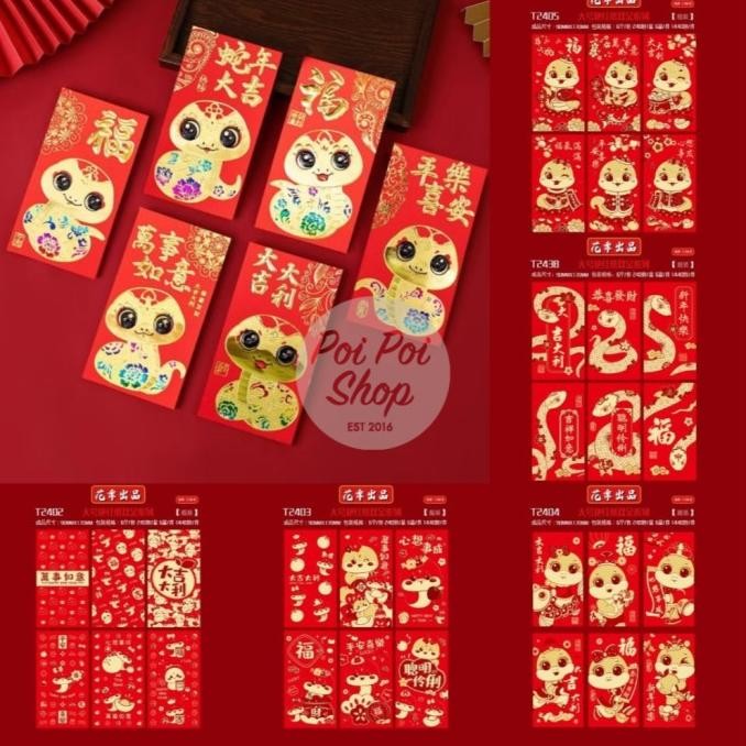 

Buruan serbu] Angpao Imlek Ular 2025 Angpau Premium Panjang 3D Shio Ular Grosir Snake Timbul 2025 Hongbao Grosir Murah isi 6 pcs Tebal Grosir Motif Karakter Berkualitas Bahan Terbaik