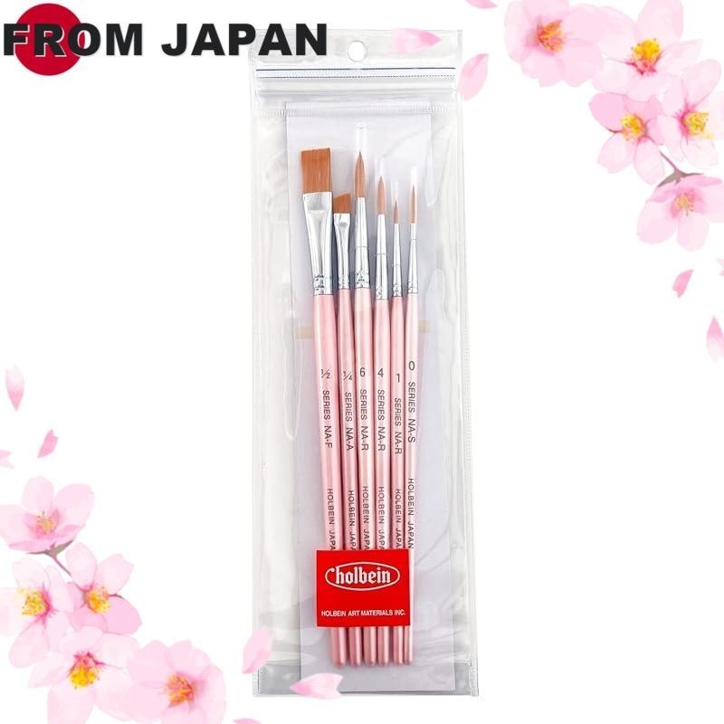 

Kuas Lukis Seri NA Holbein untuk Cat Air dan Lukisan Akrilik, Set isi 6, NA-2 204442 |l2X3kwBx|