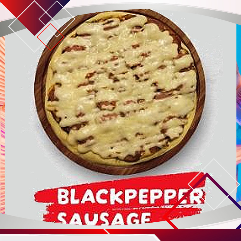 

Pizza Gaza Frozen Medium Blackpepper Sausage Ukuran 20cm .