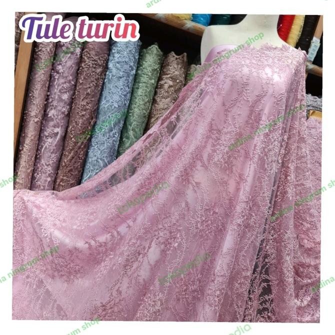 Kain tile turin.brukat tile payet.kain tile payet.kebaya pengantin GUS