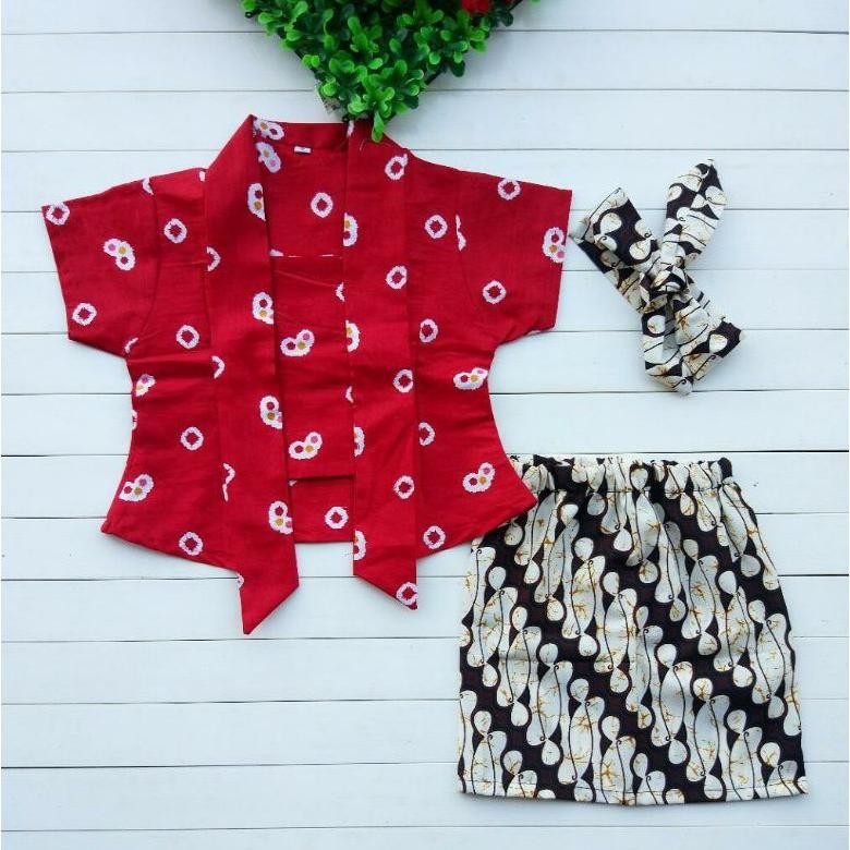 Kebaya Jumputan Katun Batik | Setelan Kebaya anak bahan Jumputan Katun Batik | JUMPUTAN KATUN
