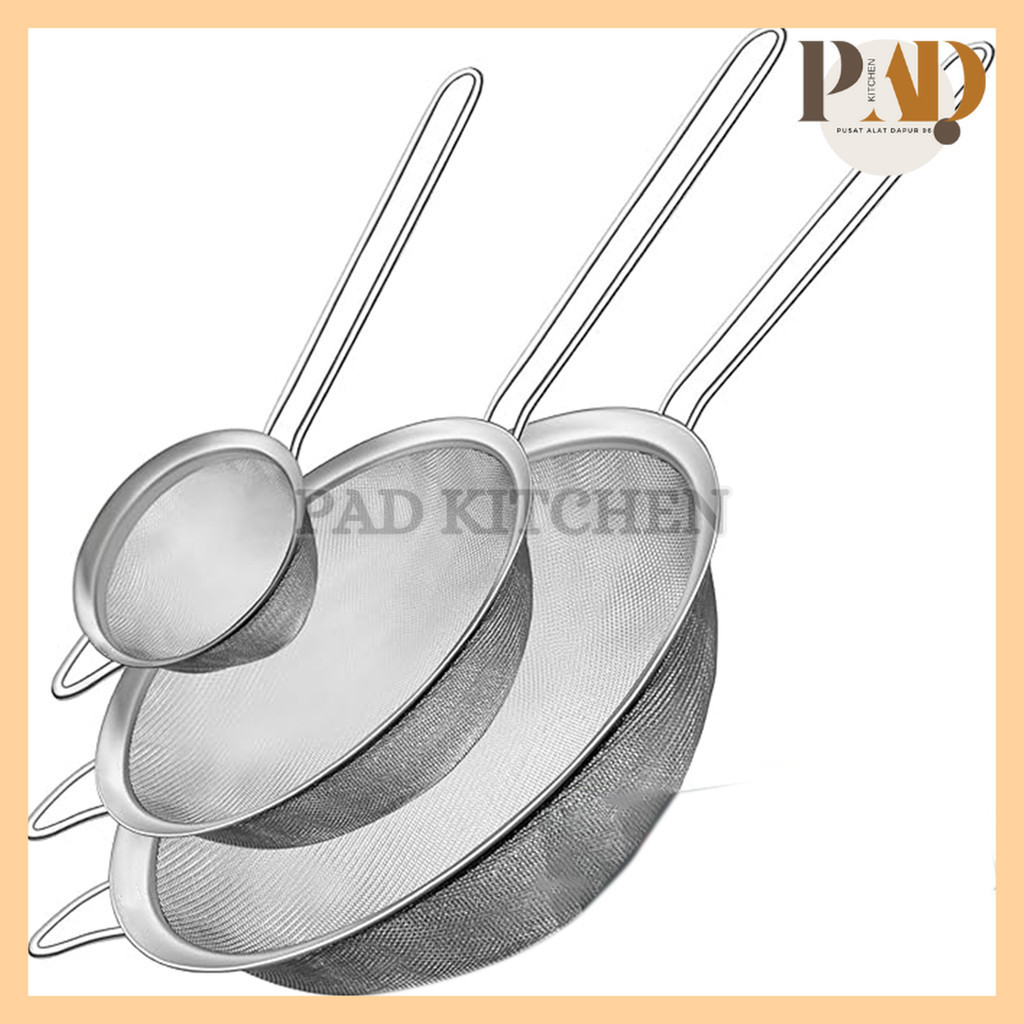 Kebutuhan Dapur SARINGAN SERBAGUNA SARINGAN STAINLESS TEH TEPUNG SARINGAN TEPUNG KAWAT AYAK JARING