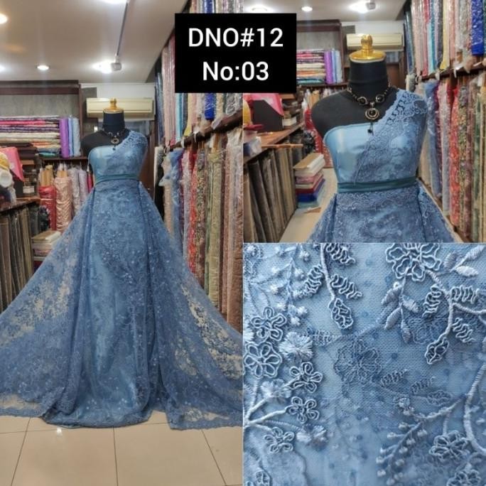 ------] kain Tile Brokat Bunga Akar Salur DNO#12 No:03