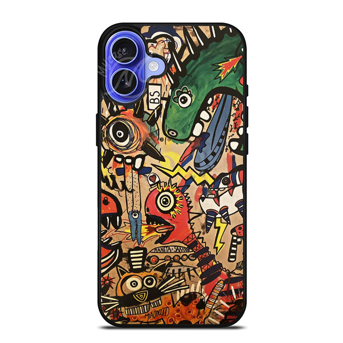 Hybrid Case iphone 17 16 15 14 13 12 11 Pro Max Plus Mini Air X XR XS Max Basquiat Art MC0111