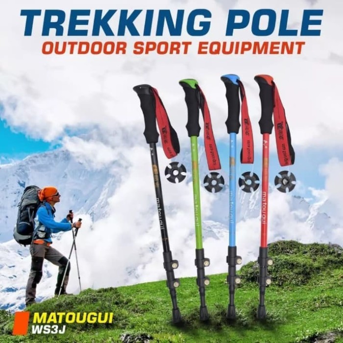 Murah Trekking pole Matougui tongkat hiking tongkat gunung aksesoris outdoor