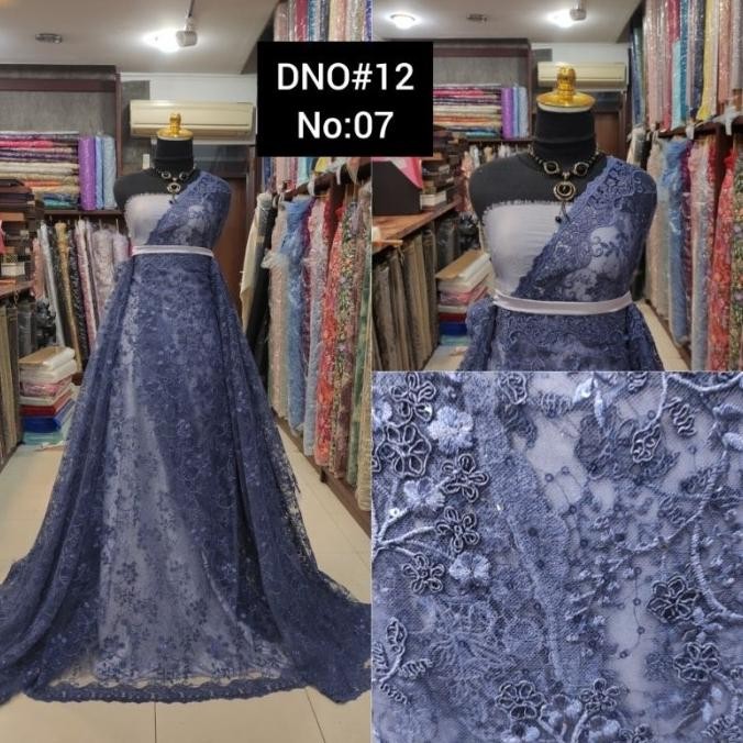 =+=+=+] kain Tile Brokat Bunga Akar Salur DNO#12 No:07