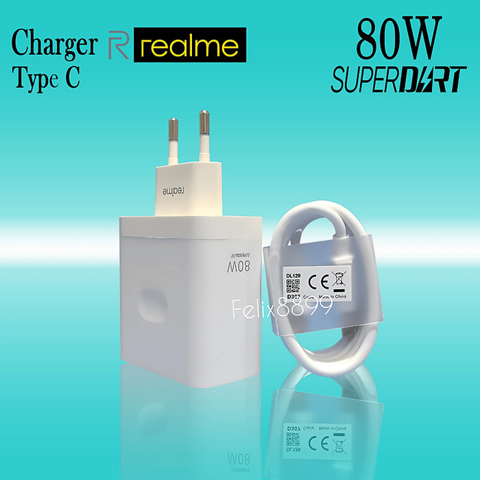 Charger Realme GT Neo 3 GT Neo 3T Original 80W Super Dart Vooc Type C