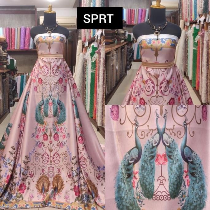 Buruan serbu] Kain Cheongsam Chongsam Premium Valentino Bridal Dusty pink