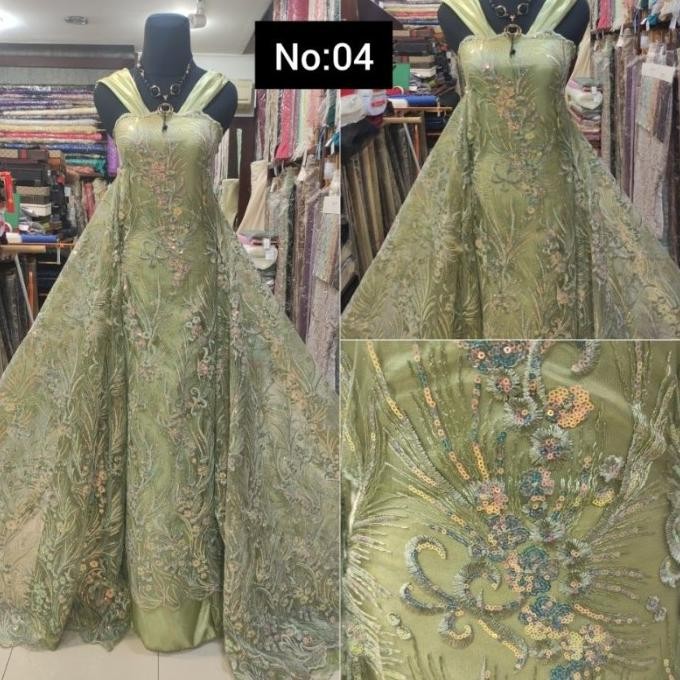 $$$$] Kain Tile Brokat Hologram D#8 Sage green