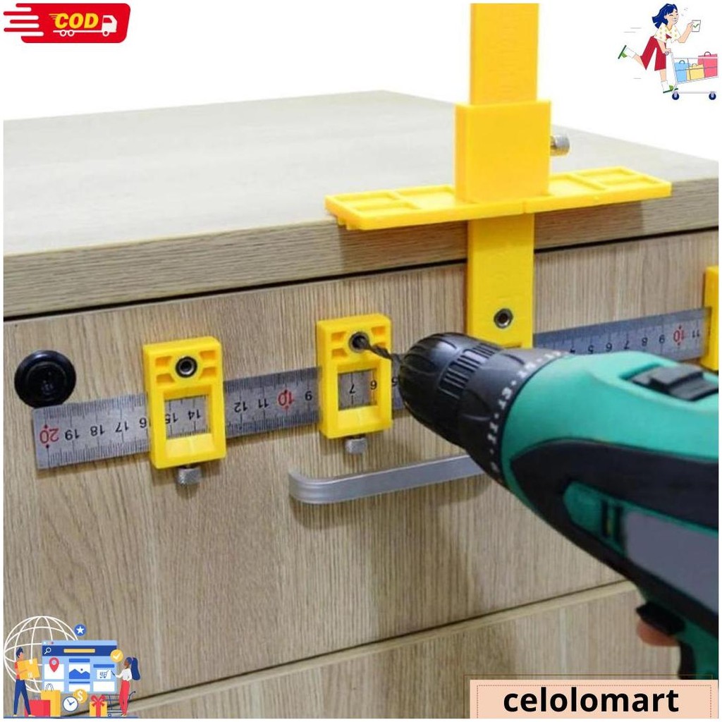 

Penggaris Kombinasi 4 Lubang Alat Mal Titik Bor Multifungsi Siap Kirim