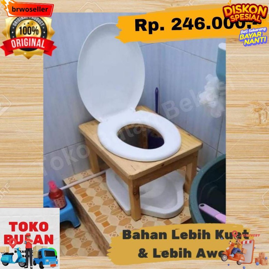 Wc Duduk Portable | Alat Bab Untuk Lansia | Kloset Duduk Portable | Kursi Wc Duduk D Cod