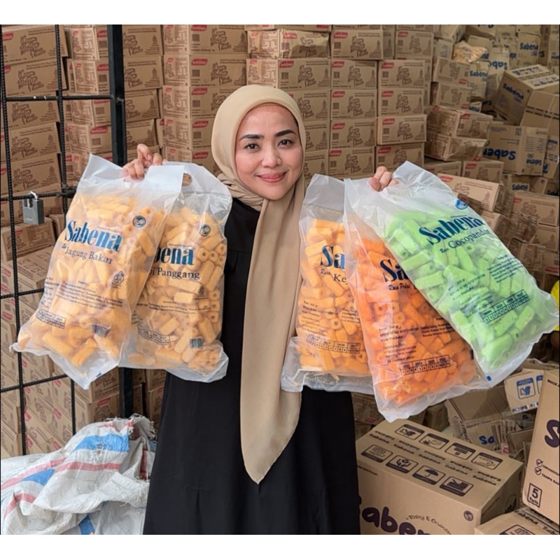 

1 karton Sabena MONTOCK by dutasnack.id isi 5 karung rasa mix ( bisa C O D )