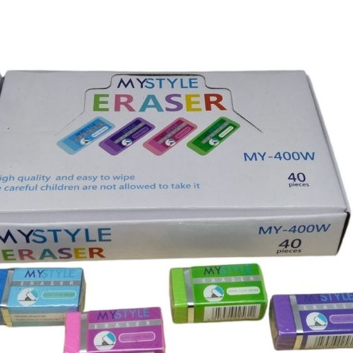 

KING ATK Penghapus murah ukuran kecil/ Eraser putih hitam warna warni MY-400W