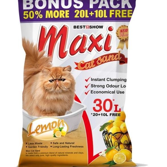 

BEST IN SHOW MAXI CAT SAND LEMON 30LT ORIGINAL