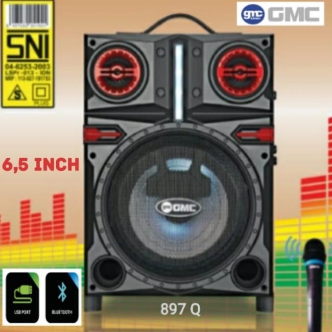 Produk Baru Speaker Bluetooth X-Bass 8'5 Inch Gmc 897Q Plus Mic Karaoke Wireless