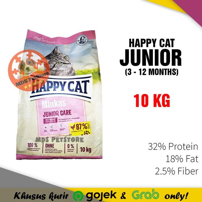 

HAPPY CAT MINKAS KITTEN / JUNIOR CARE 10 KG | MAKANAN ANAK KUCING 10KG ORIGINAL