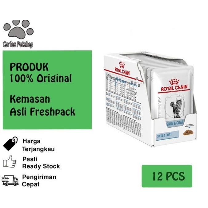

ROYAL CANIN VETERINARY DIET CAT SKIN & COAT 12X85GR/ DUS - ORIGINAL