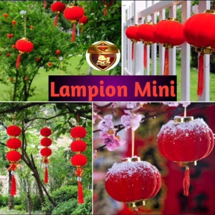 Ornamen Lampion Gantung Imlek Mini Hiasan Pohon Imlek 2023 Gantungan