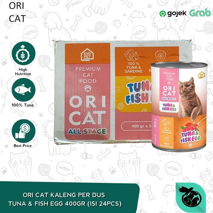 

GOSEND MAKANAN KUCING BASAH ORI CAT KALENG WET FOOD DUS 24 PCS 400GR ORIGINAL