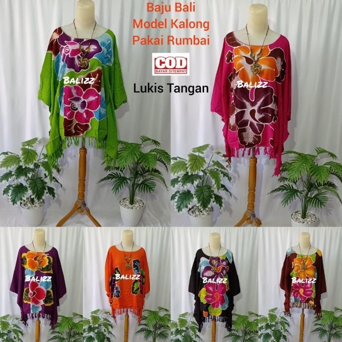 Baju Kalong pantai/atasan kalong wanita/baju kalong pakai rumbai HTM
