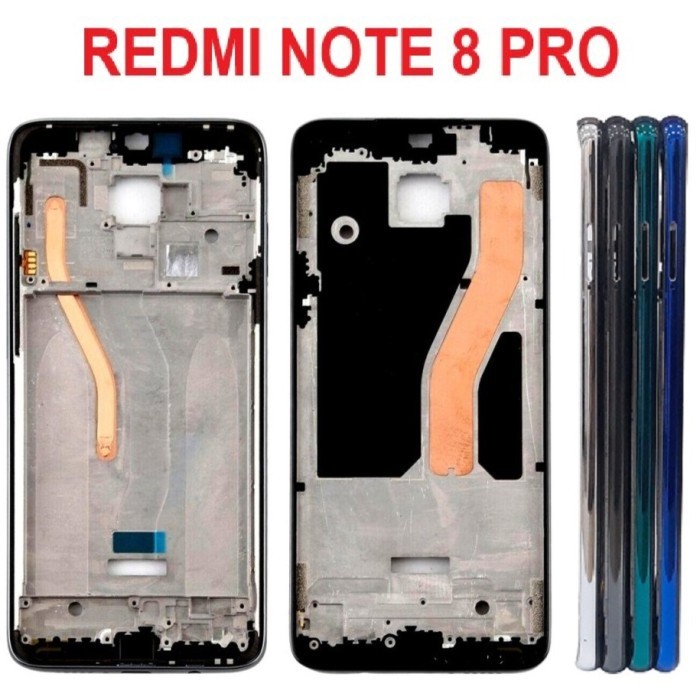 Bezel Xiaomi Redmi Note 8 Pro Tulang Tengah Middle Frame Lcd Original OEM