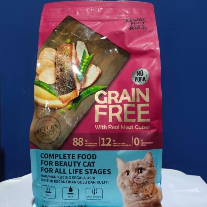 

KITCHEN FLAVOR GRAIN FREE FOR BEAUTY CAT FOR ALL LIFE STAGE 1.5 KG ORIGINAL