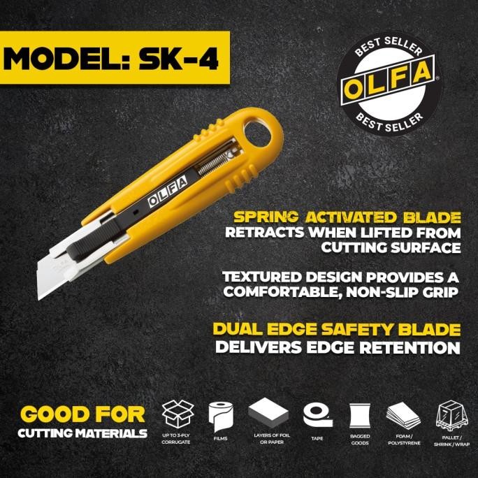 

Berkualitas Pisau Cutter SK-4 OLFA Self-Retracting Safety Knife