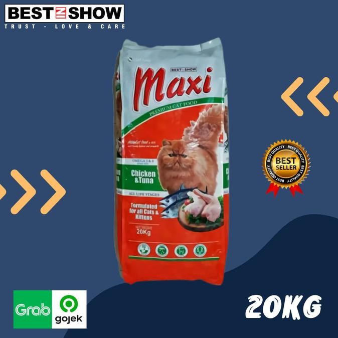 

MAXI CAT CHICKEN TUNA 20KG MAKANAN KUCING KHUSUS GOJEK & GRAB ORIGINAL