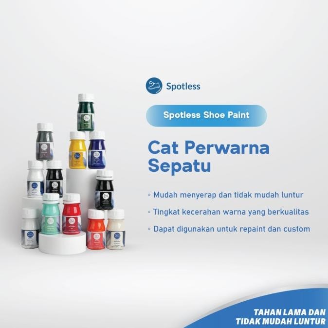 

SPOTLESS SHOE PAINT - CAT REPAINT WARNA SEPATU/TAS/TOPI WATER BASED ORIGINAL