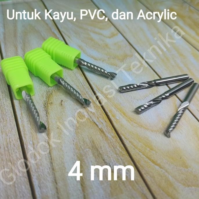 

Berkualitas Mata bit pisau cutter CNC router milling 4 4mm single flute kayu