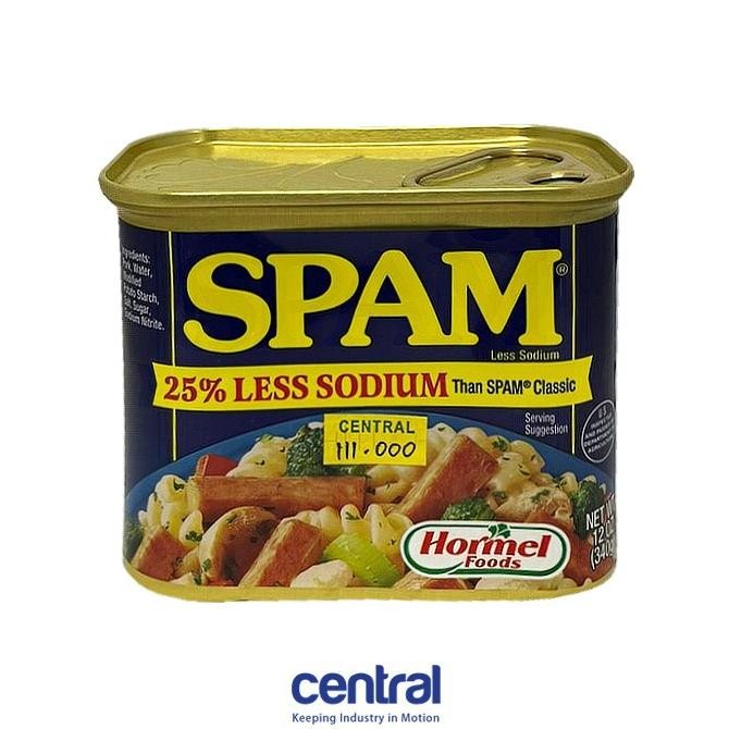 

><><><] SPAM 25% Less Sodium Pork Mengandung Babi 340gr